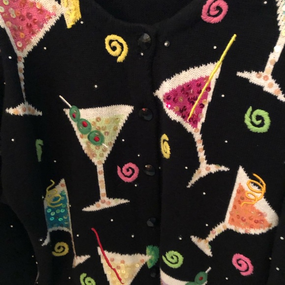Jane’s Closet Vintage martini/cocktail sweater - Picture 4 of 4